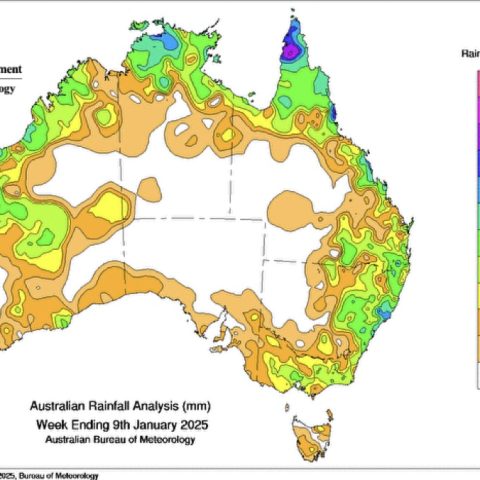 Australian Rainfall Analysis week ending January 09 2025